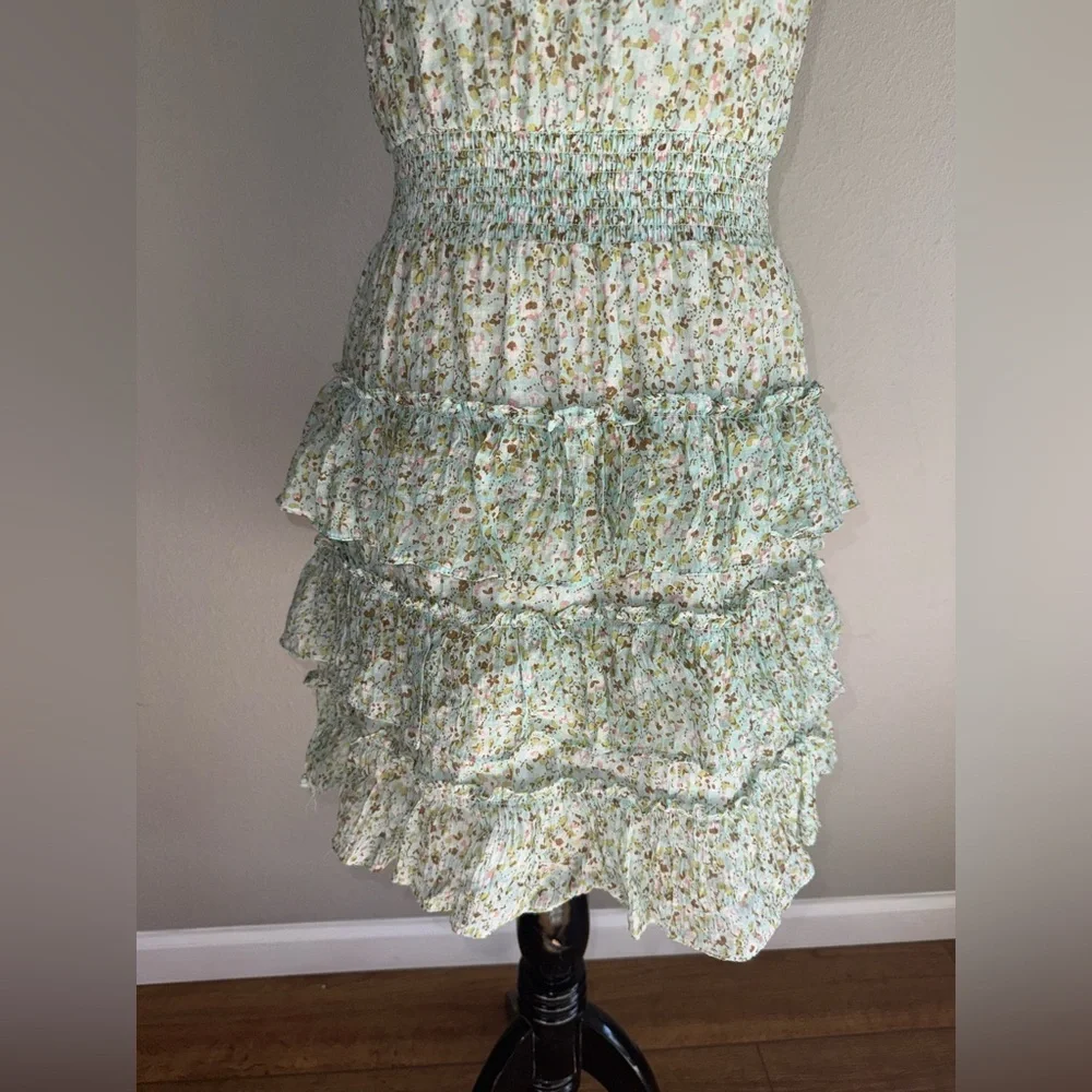 1.State Floral Tiered Mini Dress women’s size small - Picture 6 of 13